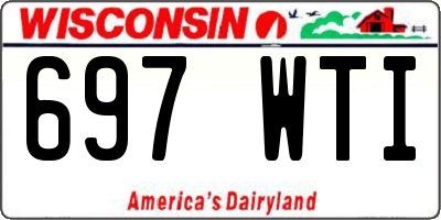 WI license plate 697WTI