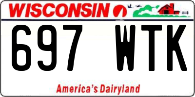 WI license plate 697WTK