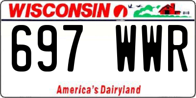 WI license plate 697WWR