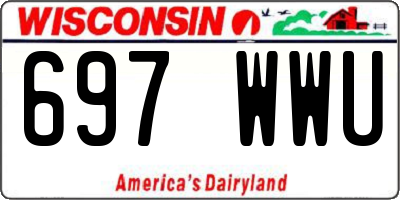 WI license plate 697WWU