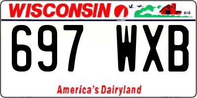 WI license plate 697WXB
