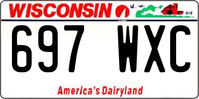 WI license plate 697WXC