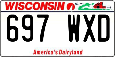 WI license plate 697WXD