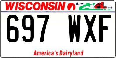 WI license plate 697WXF