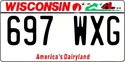 WI license plate 697WXG