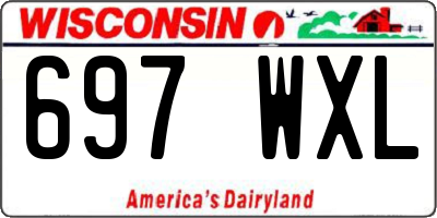 WI license plate 697WXL