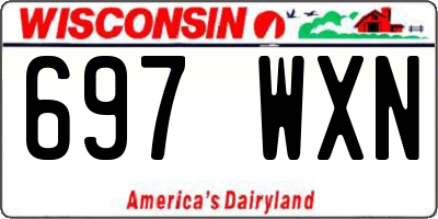 WI license plate 697WXN