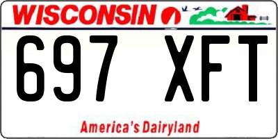 WI license plate 697XFT