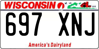 WI license plate 697XNJ