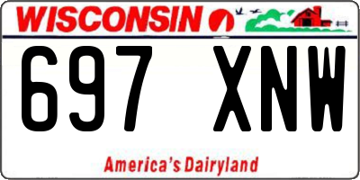 WI license plate 697XNW