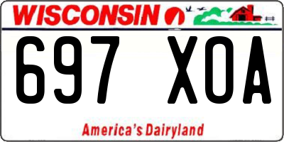 WI license plate 697XOA