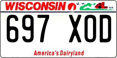 WI license plate 697XOD