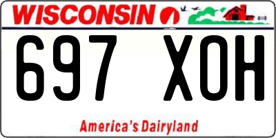 WI license plate 697XOH