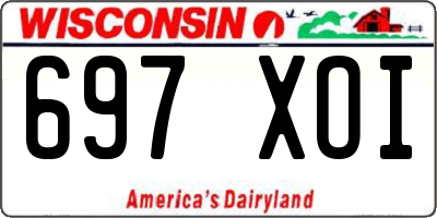 WI license plate 697XOI