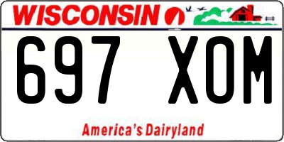 WI license plate 697XOM
