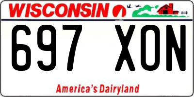 WI license plate 697XON