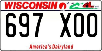WI license plate 697XOO