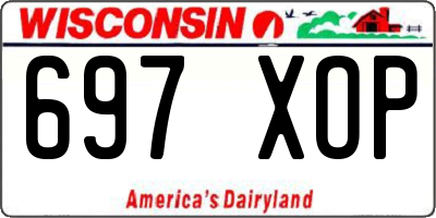 WI license plate 697XOP