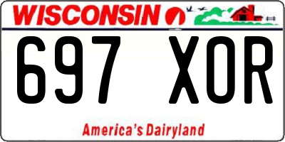 WI license plate 697XOR