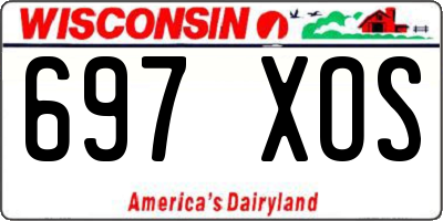 WI license plate 697XOS