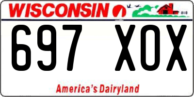 WI license plate 697XOX