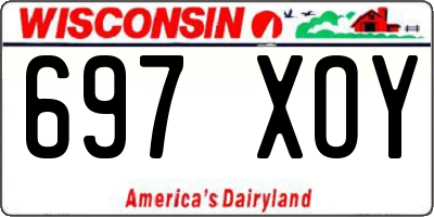 WI license plate 697XOY