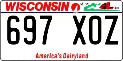 WI license plate 697XOZ