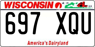 WI license plate 697XQU