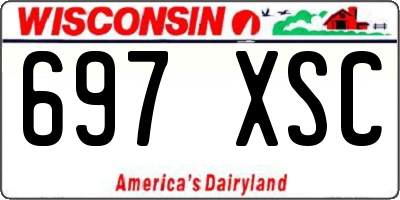 WI license plate 697XSC