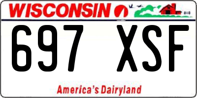 WI license plate 697XSF