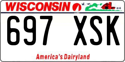 WI license plate 697XSK