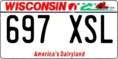WI license plate 697XSL