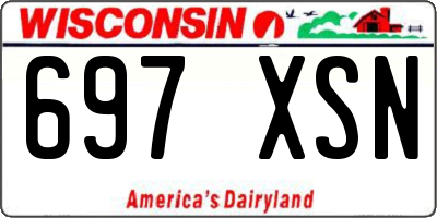 WI license plate 697XSN