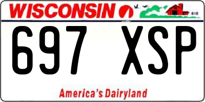 WI license plate 697XSP