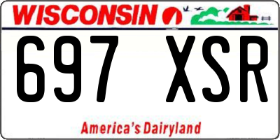 WI license plate 697XSR