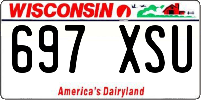 WI license plate 697XSU