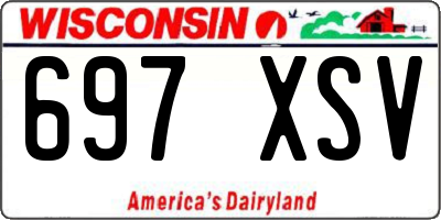 WI license plate 697XSV