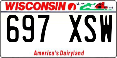 WI license plate 697XSW