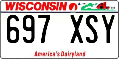 WI license plate 697XSY