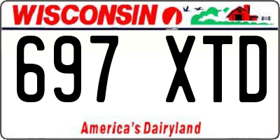 WI license plate 697XTD