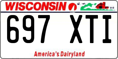 WI license plate 697XTI