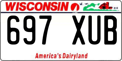 WI license plate 697XUB