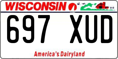 WI license plate 697XUD
