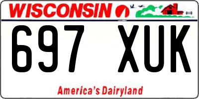 WI license plate 697XUK