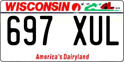 WI license plate 697XUL