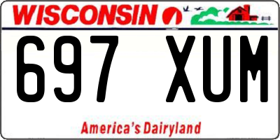 WI license plate 697XUM