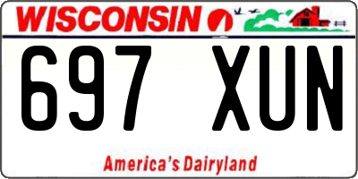 WI license plate 697XUN
