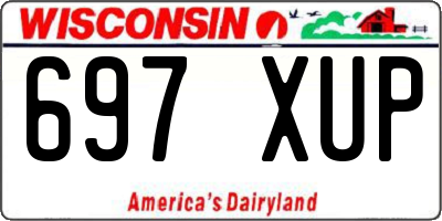 WI license plate 697XUP