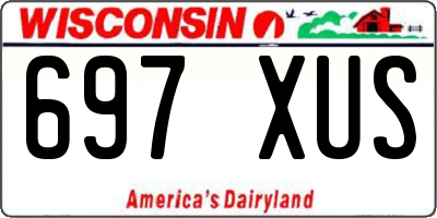 WI license plate 697XUS