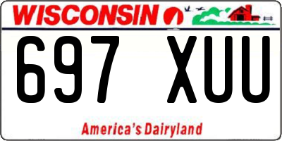 WI license plate 697XUU